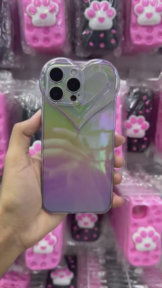 HEART HOLOGRAPHIC CASE