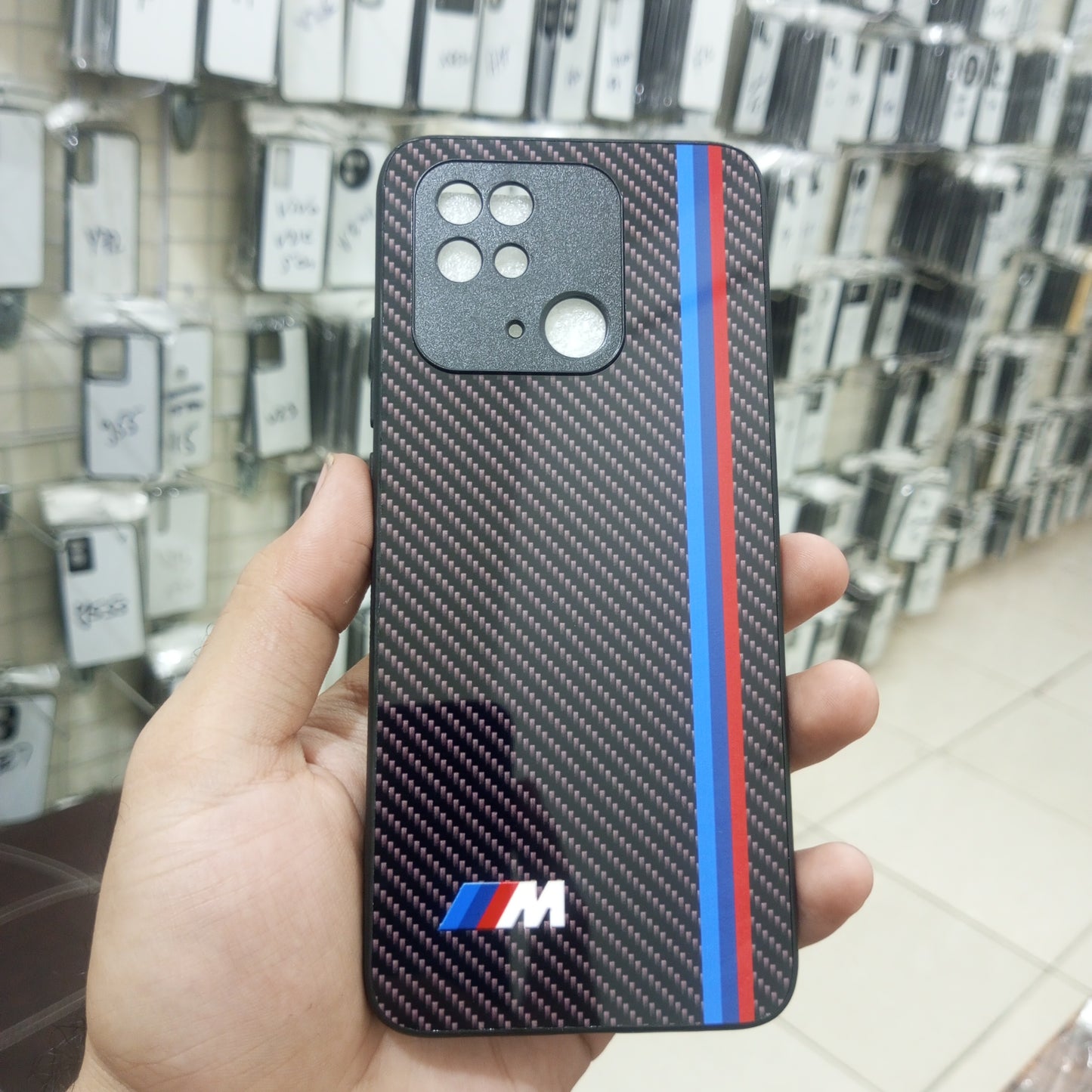 Redmi Carbon Fiber BMW Print Case