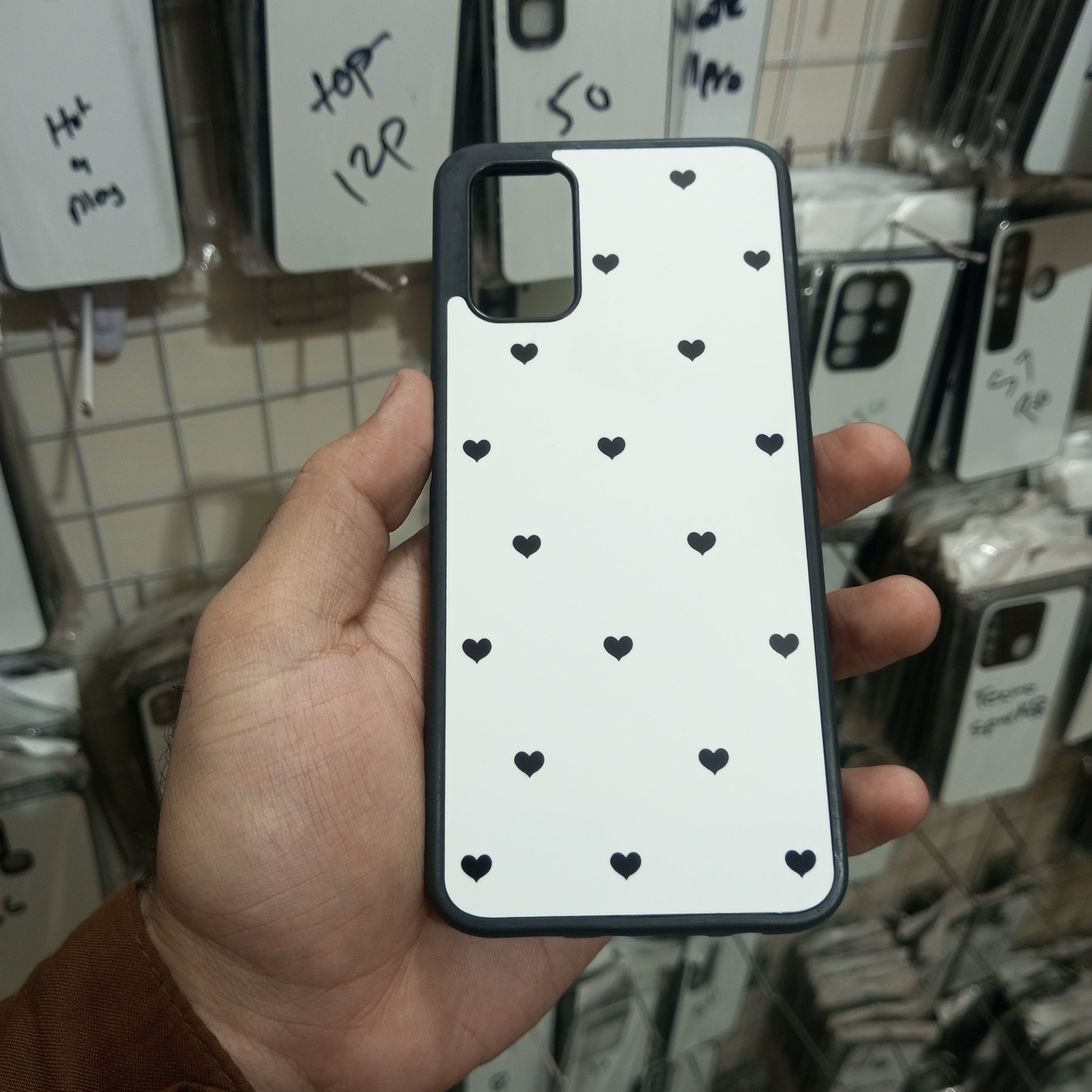 Black Hearts Print Cases | Available in Your Phone Model Also