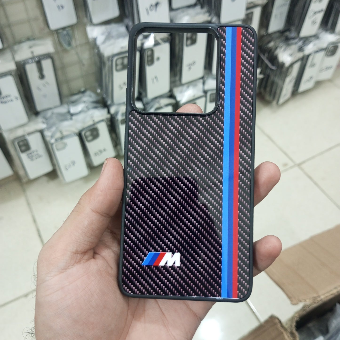 Redmi Carbon Fiber BMW Print Case