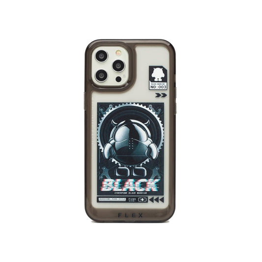Iphone Cases | Classic Clear Acrylic Cases | Black Cyberpunk Warrior Case