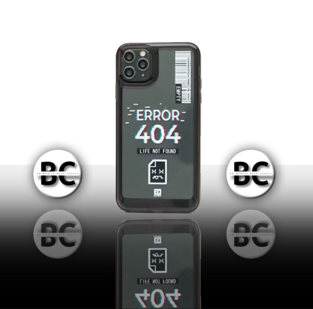 Iphone Cases | Classic Clear Acrylic Cases | Error 404 | Life Not Found Case