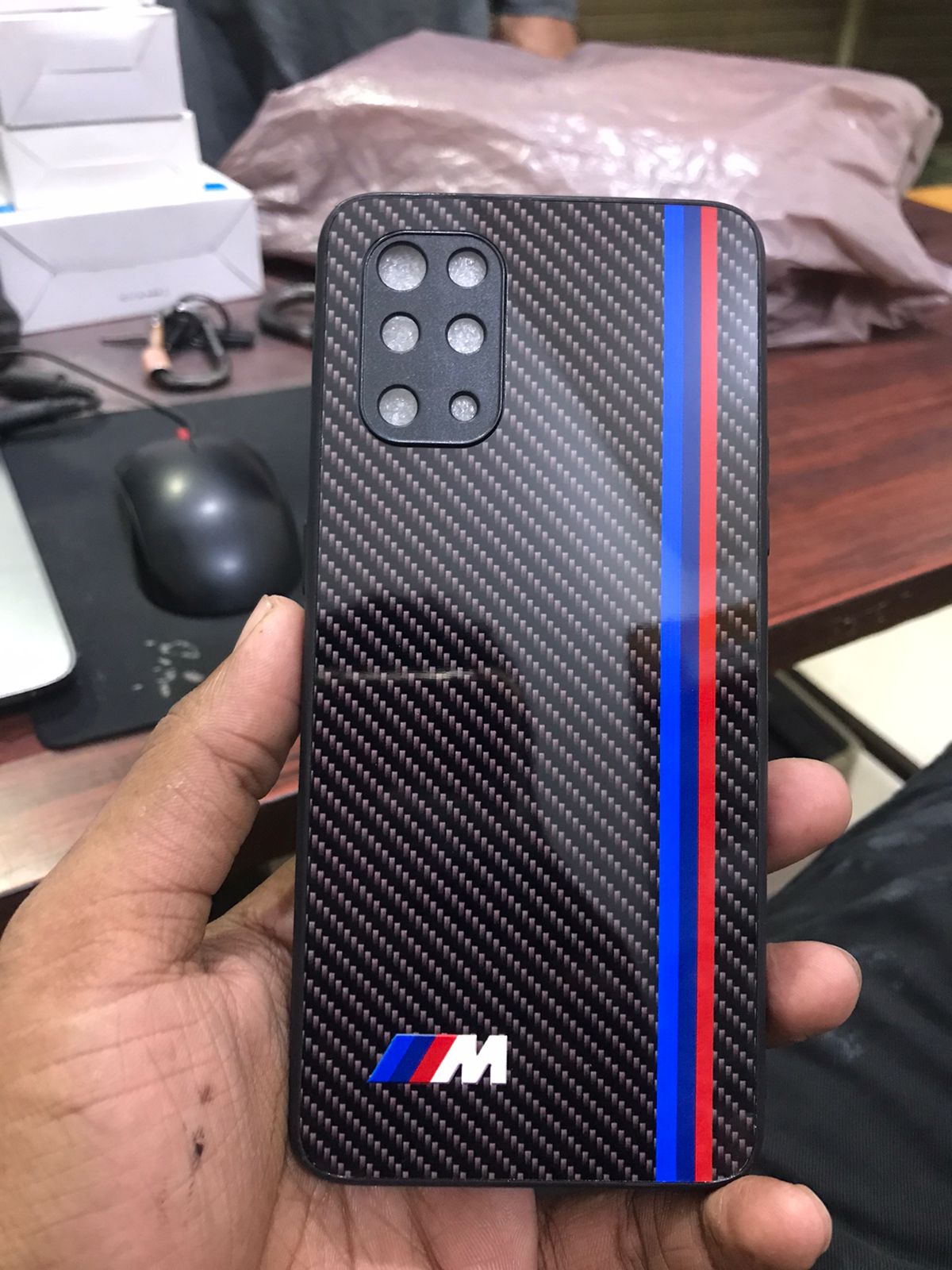 Infinix Carbon Fiber BMW Print Case | 2d Glossy Case