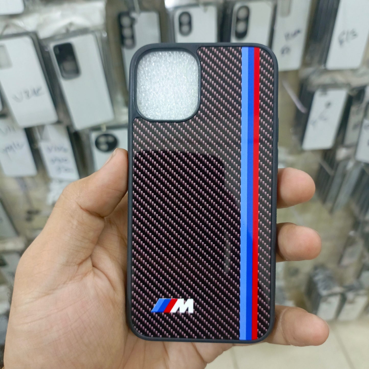 Iphone 14 Pro Case | BMW Carbon Fiber Cover | 2D Glossy Case