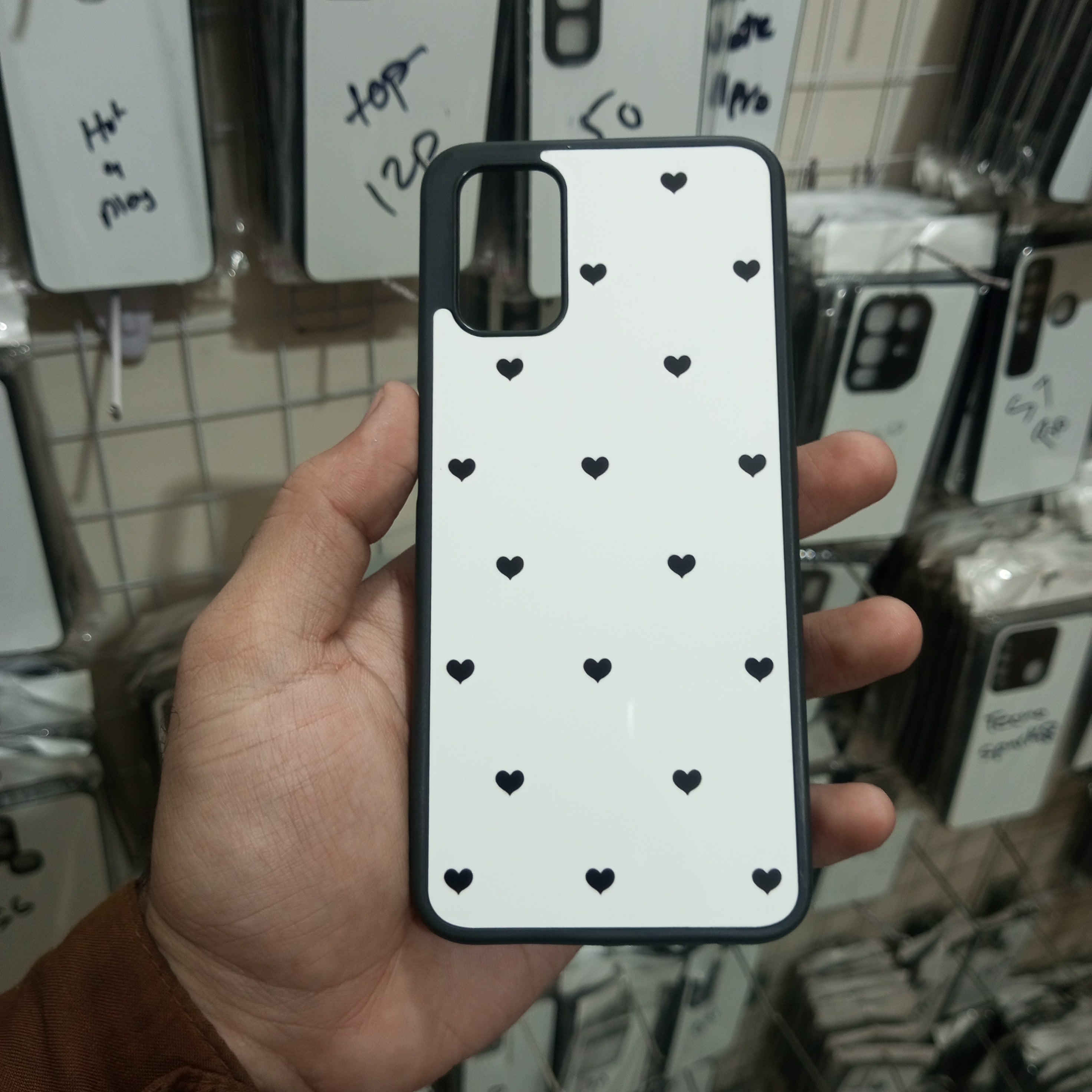Black Hearts Print Cases | Available in Your Phone Model Also