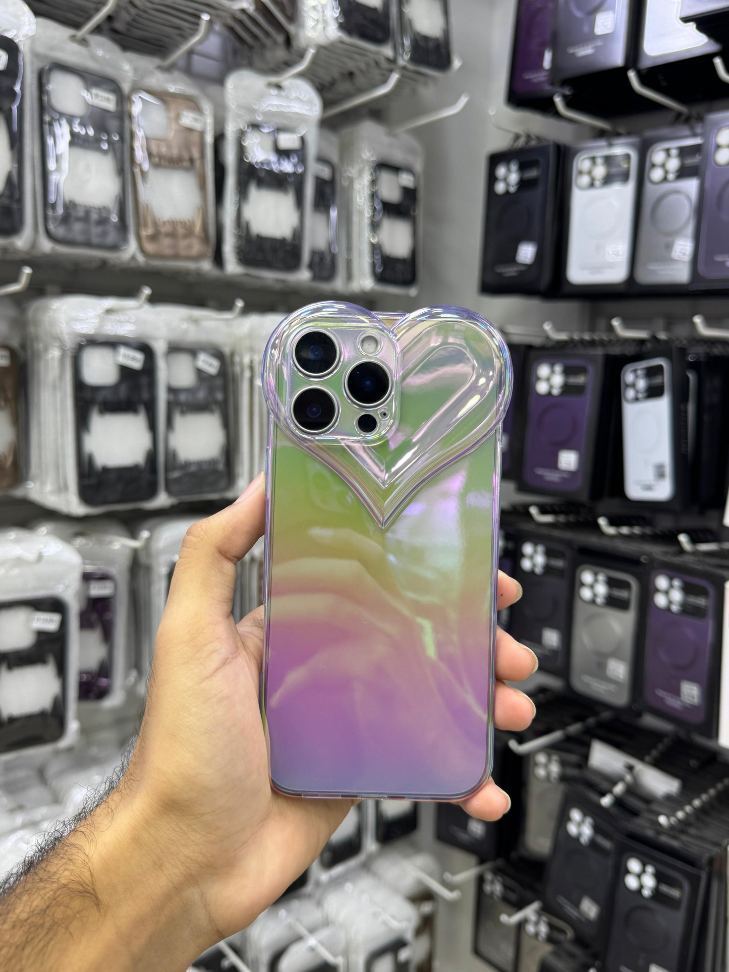 HEART HOLOGRAPHIC CASE