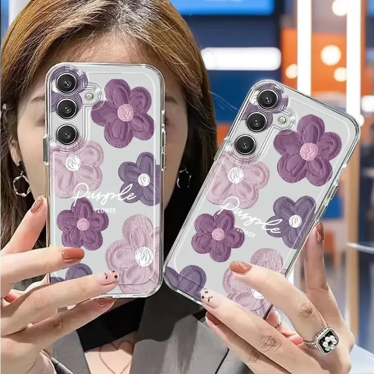 Infinix Purple Flowers Cases | Available in all mobile phone models