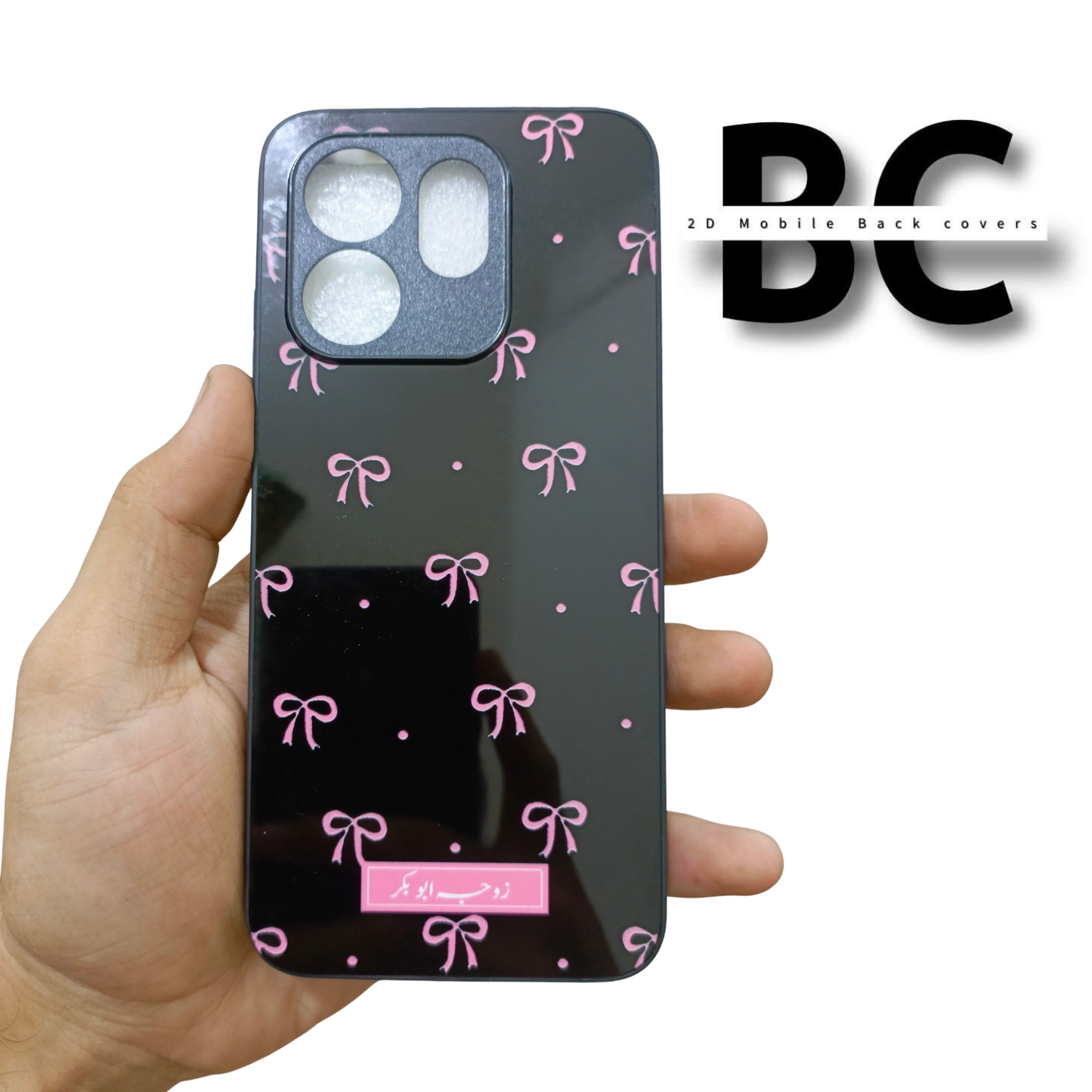 Tecno Pink Bows Cniss Kahey Case | Glossy Shinny Backcover