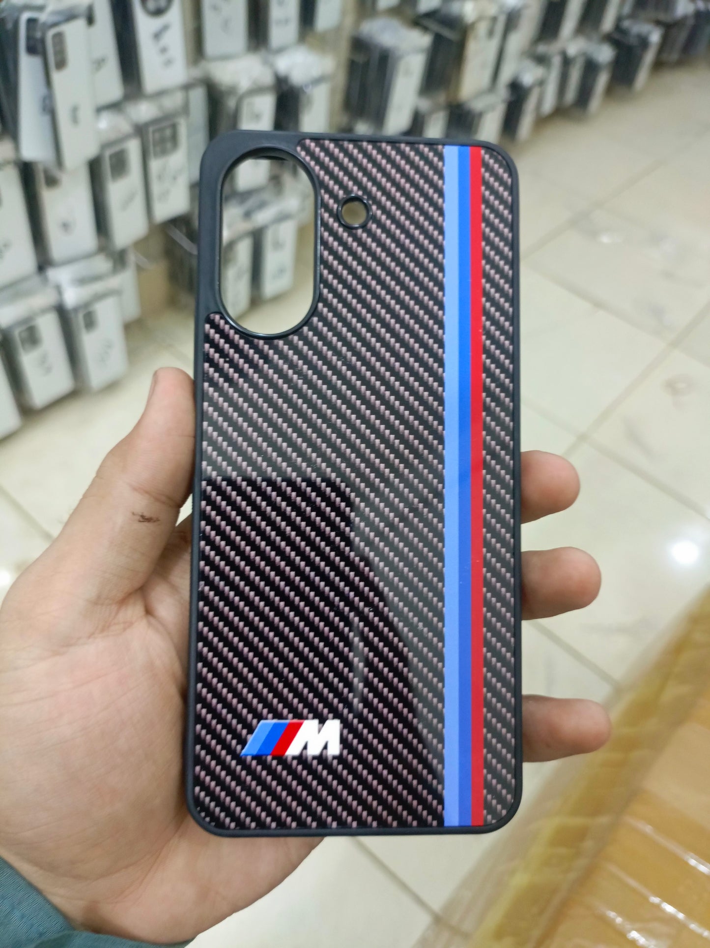 Redmi Carbon Fiber BMW Print Case